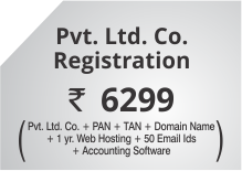 Private Limited registration @ Rs 6299 click here